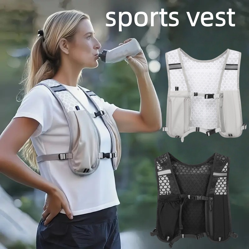 Trail Running Vest - Универсальный спортивный жилет-рюкзак для бега, водонепроницаемый,