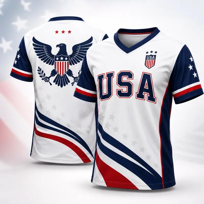 Outdoor Sport Usa - Мужская тренировочная футболка с изображением американского