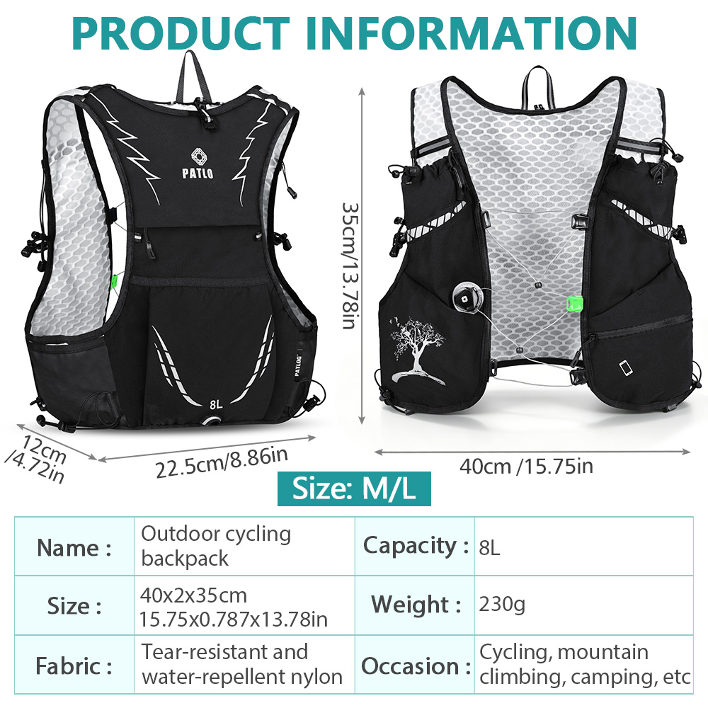 Рюкзак NEWBOLER 8L для бега по – обзор и цена Trail Running Vest
